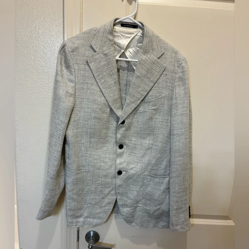 SuitSupply Men’s Blazer Size 52 La Spalla Slim Fit Linen Blend